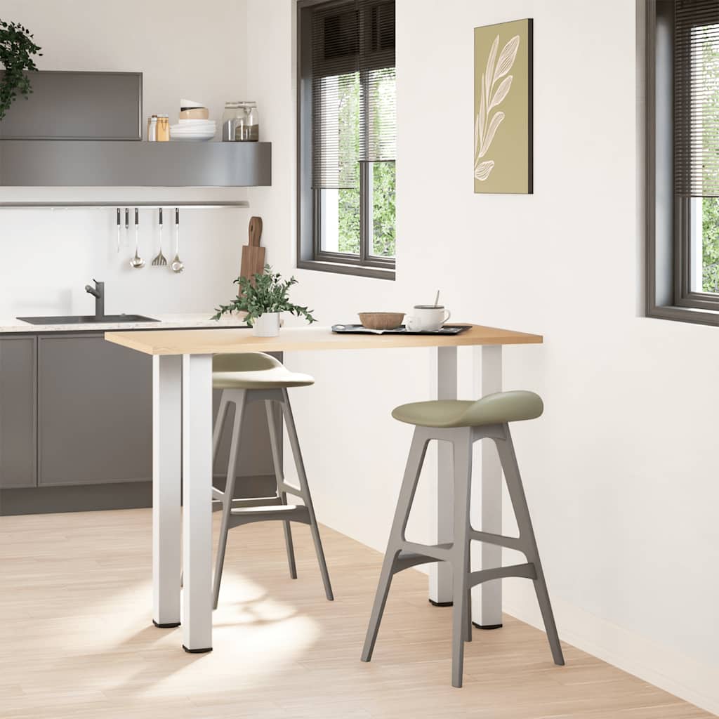 Pés para mesa de bar 4 peças, branco, 100-102 cm, aço