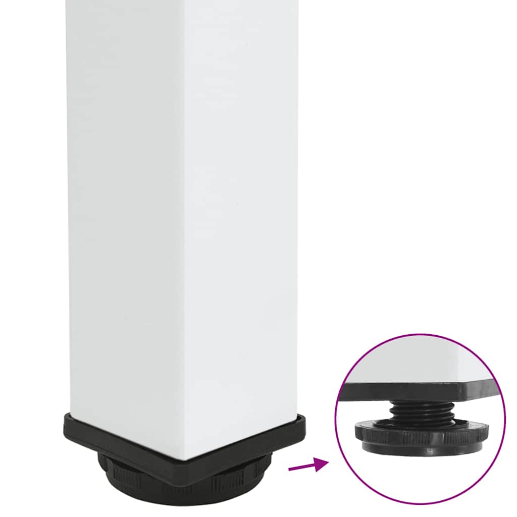 Pés para mesa de bar 4 peças, branco, 100-102 cm, aço