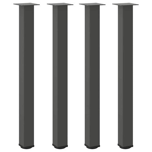Pés para mesa de bar 4 peças antracite 100-102 cm aço