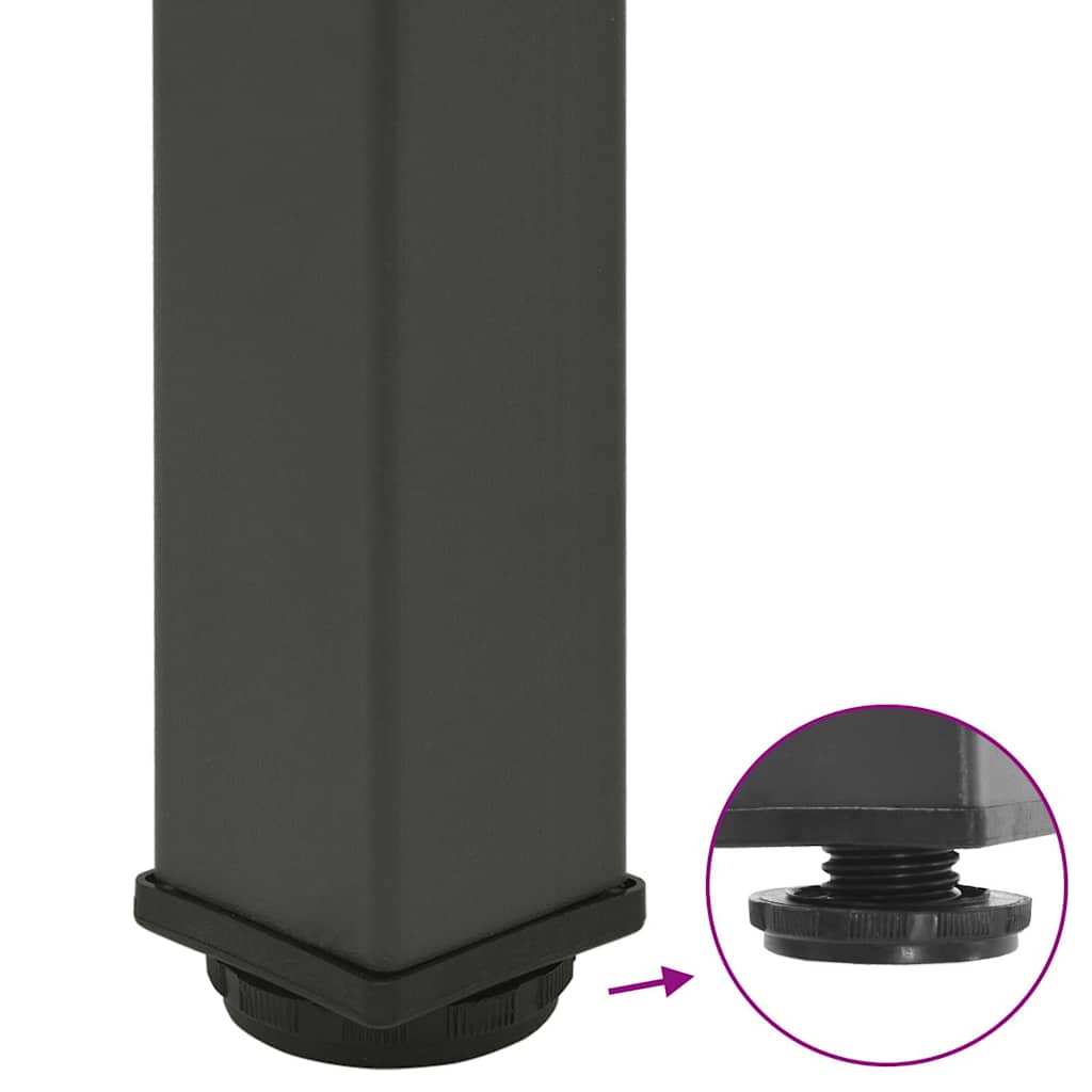 Pés para mesa de bar 4 peças antracite 100-102 cm aço