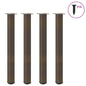 Pés para mesa de bar 4 peças aço natural 100-102 cm aço