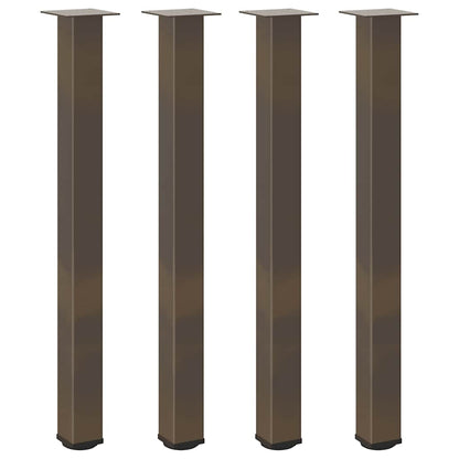 Pés para mesa de bar 4 peças aço natural 100-102 cm aço