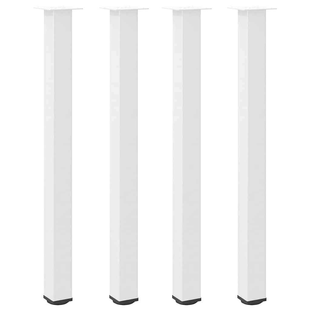 Pés para mesa de bar 4 peças, branco, 110-112 cm, aço