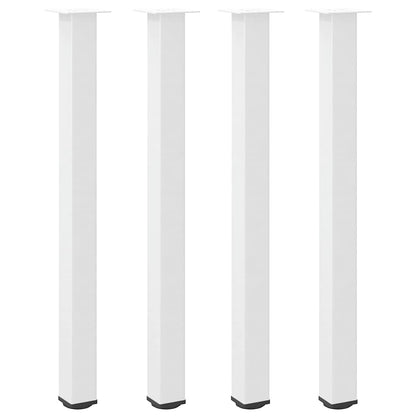 Pés para mesa de bar 4 peças, branco, 110-112 cm, aço