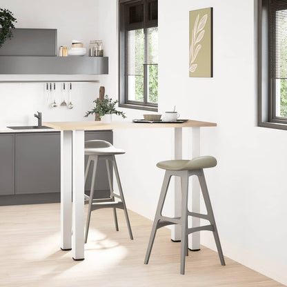 Pés para mesa de bar 4 peças, branco, 110-112 cm, aço