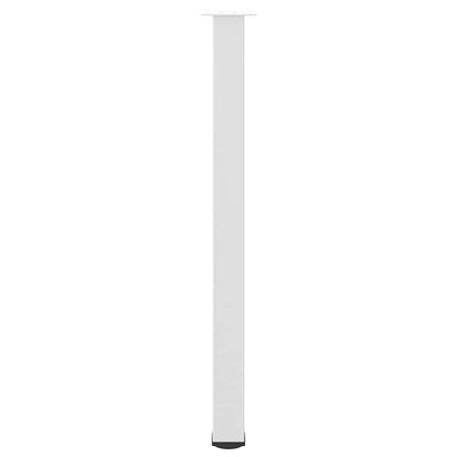 Pés para mesa de bar 4 peças, branco, 110-112 cm, aço