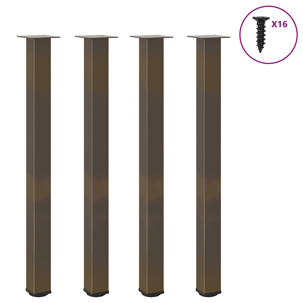 Pés para mesa de bar 4 peças aço natural 110-112 cm aço