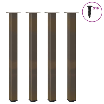 Pés para mesa de bar 4 peças aço natural 110-112 cm aço