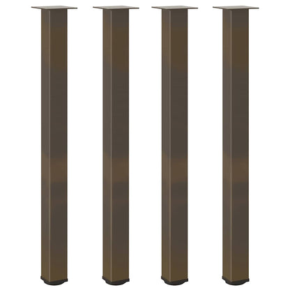 Pés para mesa de bar 4 peças aço natural 110-112 cm aço