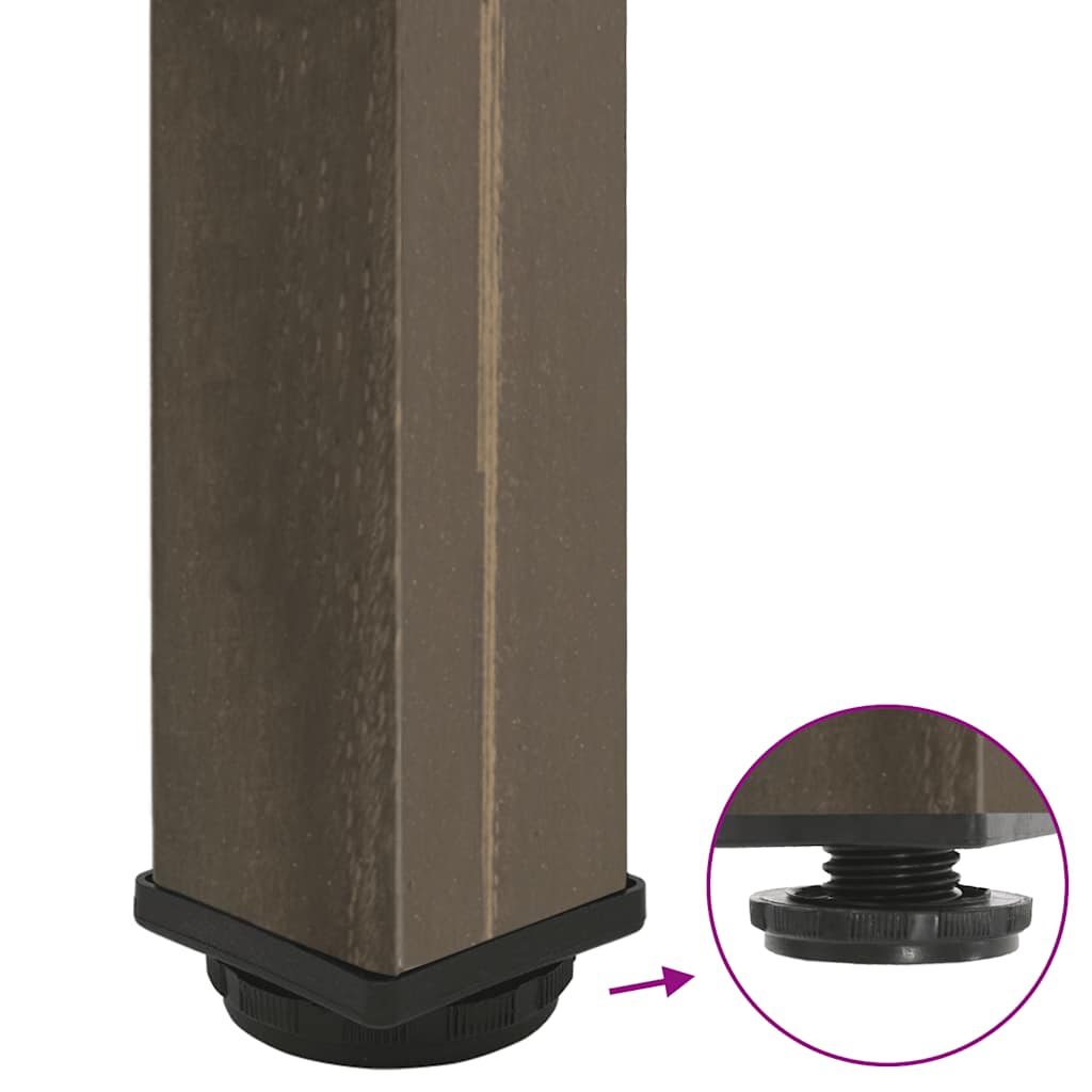 Pés para mesa de bar 4 peças aço natural 110-112 cm aço