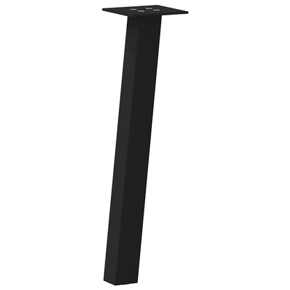 Pés para mesa de centro 4 peças, preto, 42 cm, aço