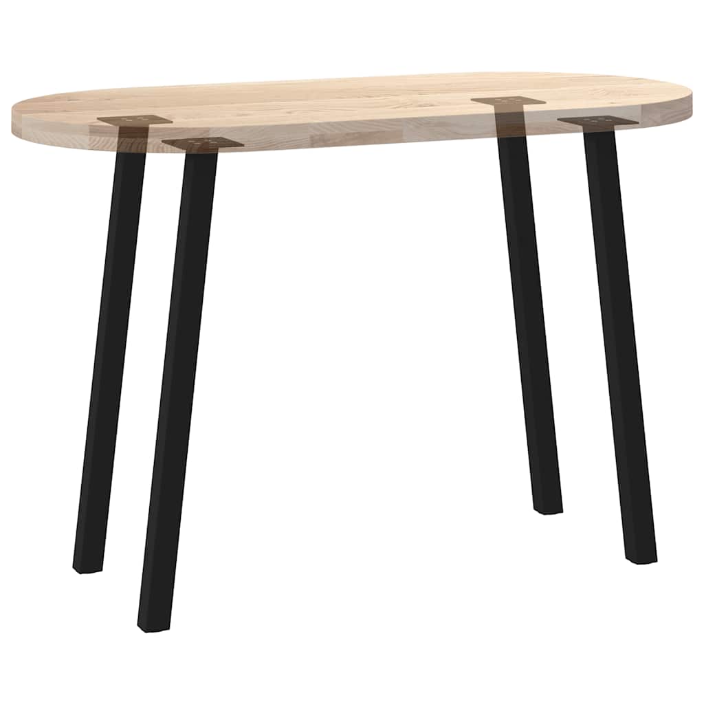 Pés de mesa de console 4 peças, preto, 72 cm, aço