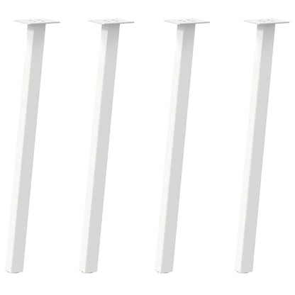 Pés de mesa de console 4 peças, branco, 72 cm, aço