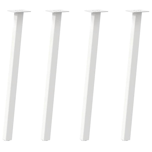 Pés de mesa de console 4 peças, branco, 72 cm, aço