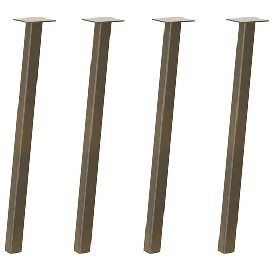 Pés de mesa de console 4 peças aço natural 72 cm aço