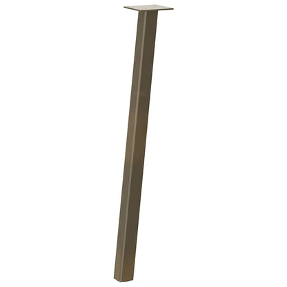 Pés de mesa de console 4 peças aço natural 72 cm aço