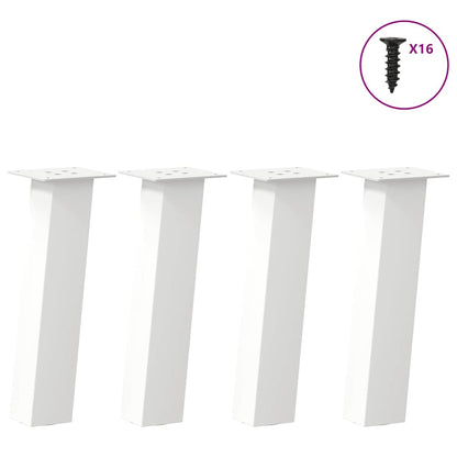 Pés para mesa de centro 4 peças, branco, 30 cm, aço