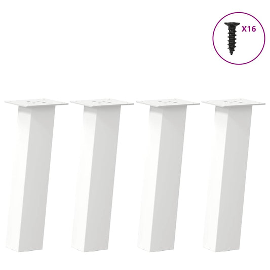 Pés para mesa de centro 4 peças, branco, 30 cm, aço