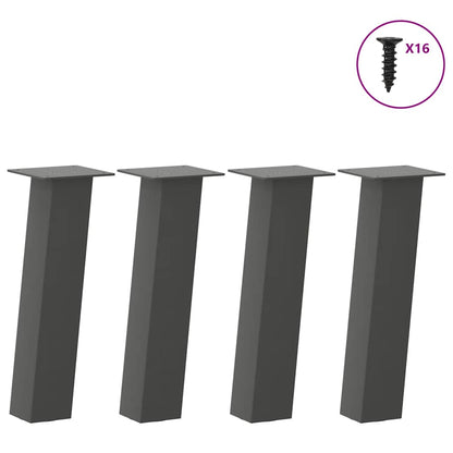 Pés para mesa de centro 4 peças antracite 30 cm aço