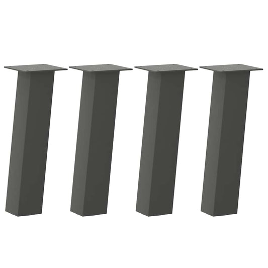 Pés para mesa de centro 4 peças antracite 30 cm aço