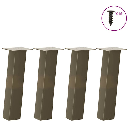 Pés para mesa de centro 4 peças aço natural 30 cm aço