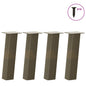 Pés para mesa de centro 4 peças aço natural 30 cm aço