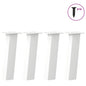 Pés para mesa de centro 4 peças, branco, 42 cm, aço