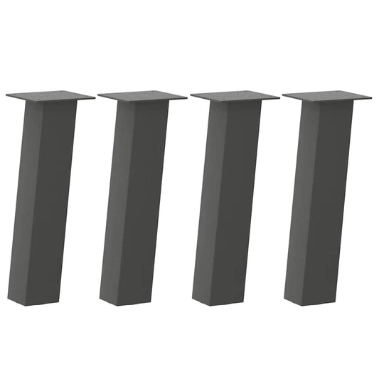 Pés para mesa de centro 4 peças antracite 42 cm aço