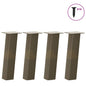 Pés para mesa de centro 4 peças aço natural 42 cm aço