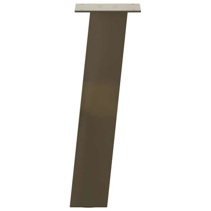 Pés para mesa de centro 4 peças aço natural 42 cm aço