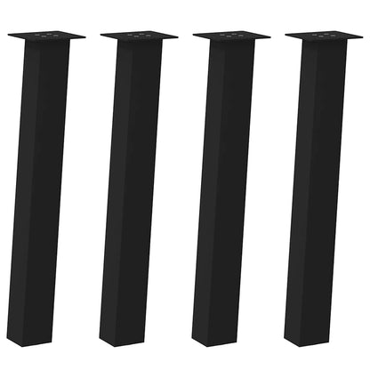 Pés de mesa de console 4 peças, preto, 72 cm, aço