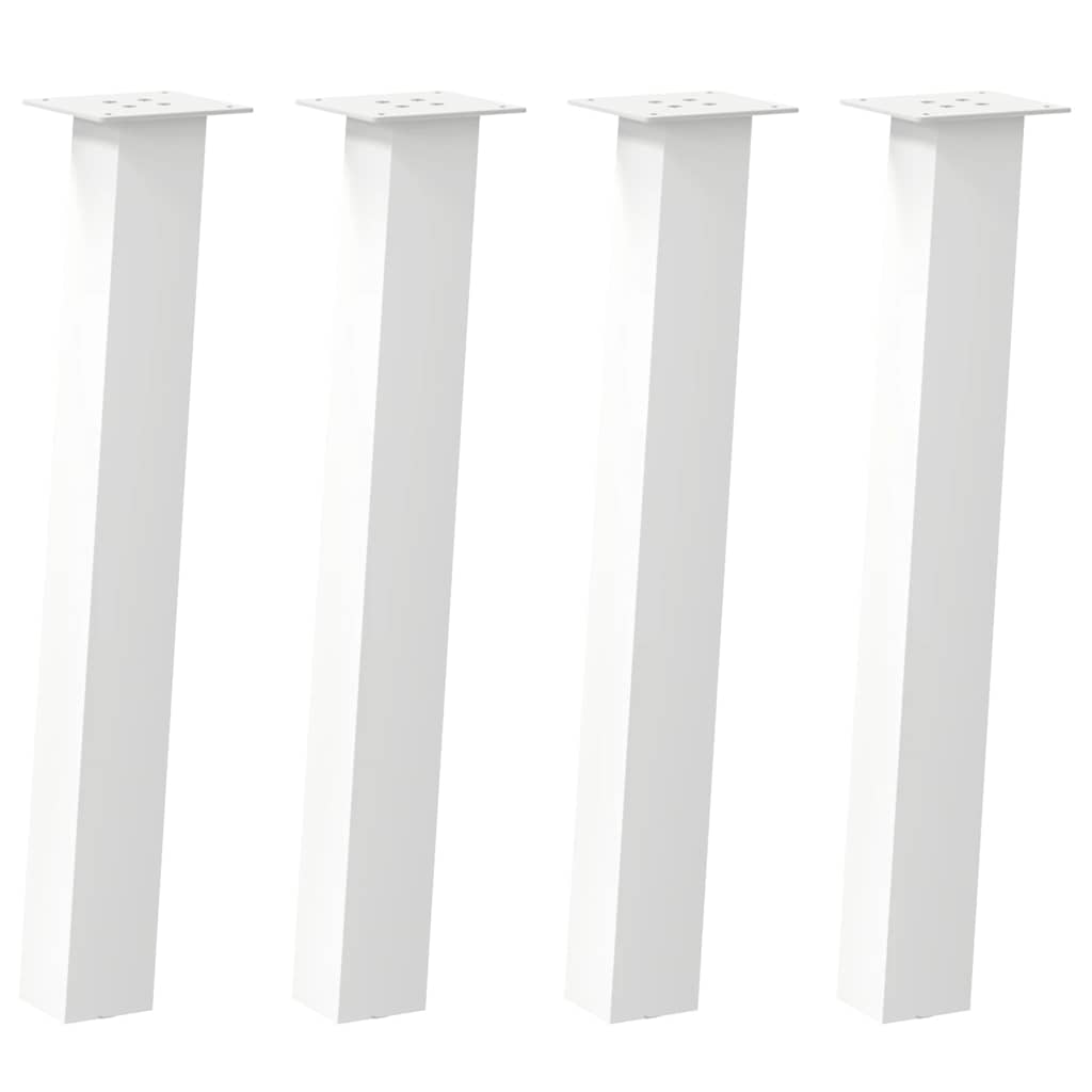 Pés de mesa de console 4 peças, branco, 72 cm, aço