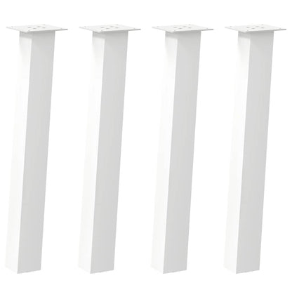 Pés de mesa de console 4 peças, branco, 72 cm, aço