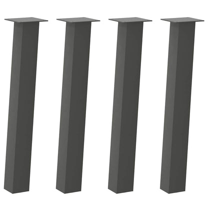 Pés de mesa de console 4 peças antracite 72 cm aço
