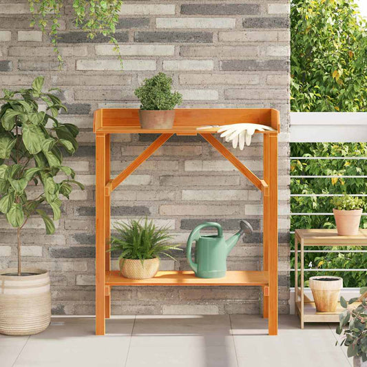 Suportes para plantas com prateleira Castanho 75 x 40 x 90 cm