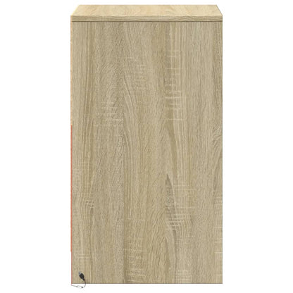 Mesa cabeceira c/ luzes LED derivados madeira carvalho sonoma