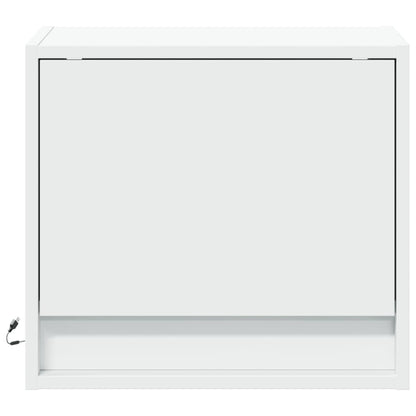 Mesa de cabeceira de parede com luzes LED branco