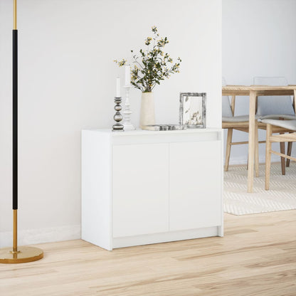 Aparador c/ luzes LED 72x34x61 cm derivados de madeira branco