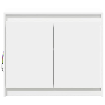 Aparador c/ luzes LED 72x34x61 cm derivados de madeira branco