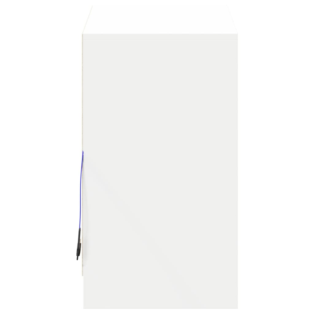 Aparador c/ luzes LED 72x34x61 cm derivados de madeira branco