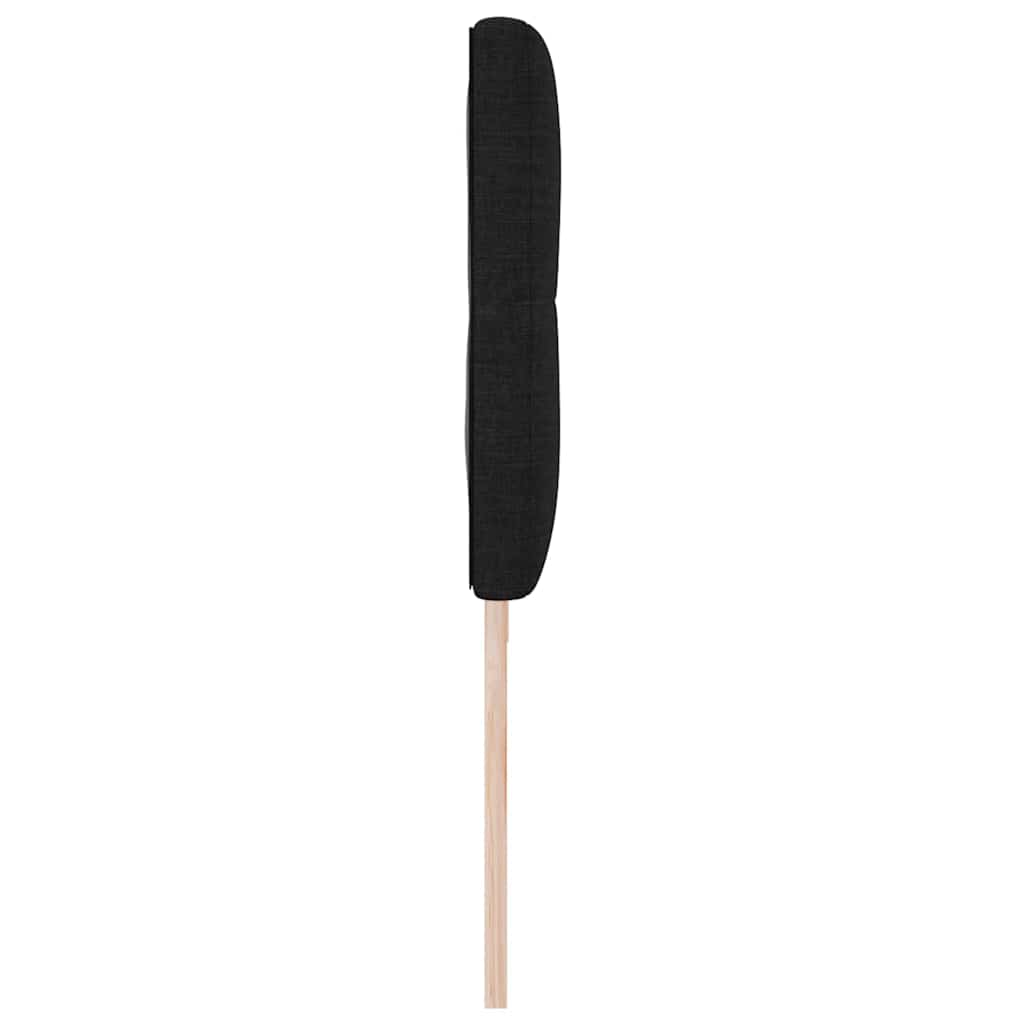 Cabeceira LED com luzes de tira LED Preto 200 cm Poliéster