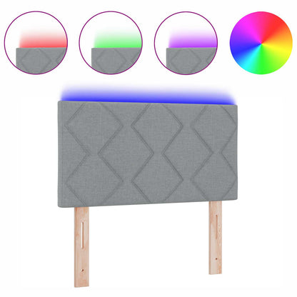 Cabeceira Cinzento-claro 80 cm tecido