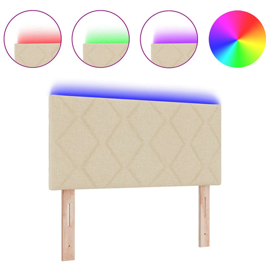 Cabeceira Creme 90 cm tecido