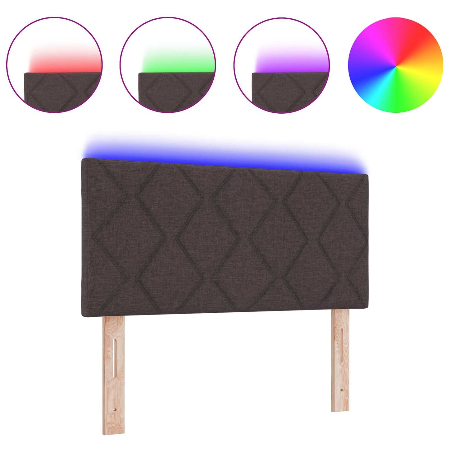 Cabeceira Castanho 100 cm tecido