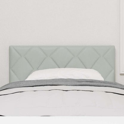 Cabeceira LED Cinzento-claro 100 cm Couro Sintético