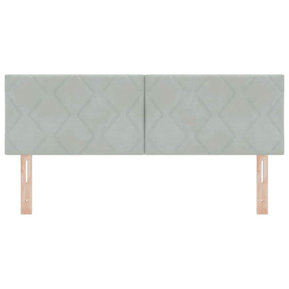 Cabeceira LED Cinzento-claro 144 cm Couro Sintético