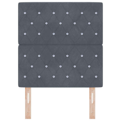 Cabeceira LED com cabeceira Manual Cinza Escuro 80 cm Poliéster