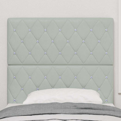 Cabeceira LED com cabeceira Cinzento-claro 100 cm Poliéster