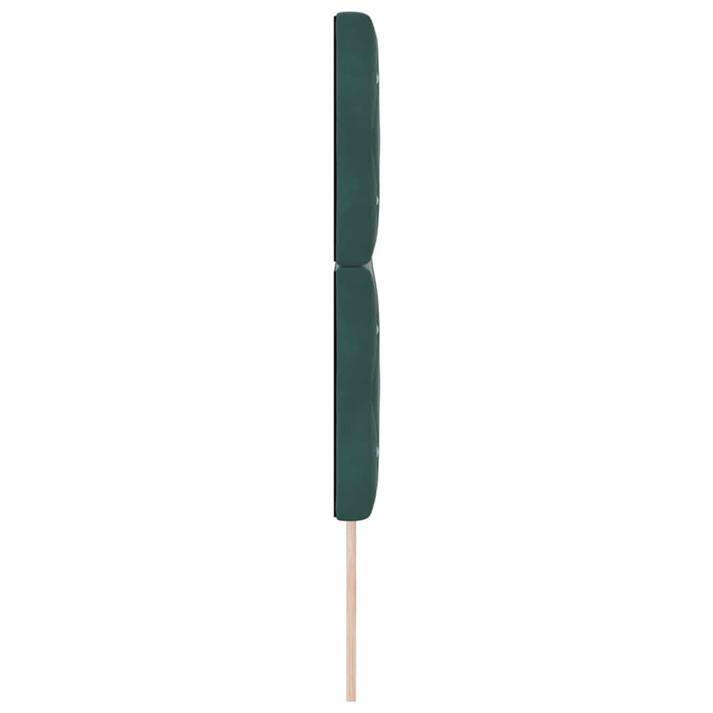 Cabeceira LED com cabeceira Verde Escuro 144 cm Poliéster