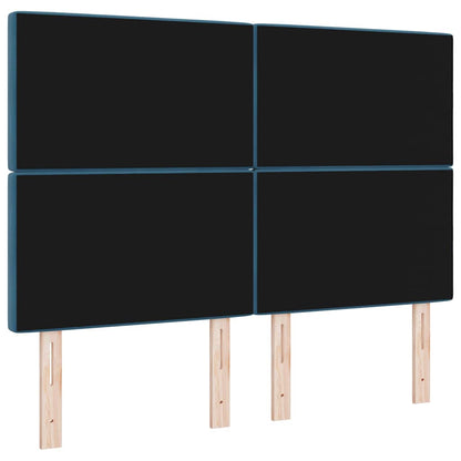 Cabeceira LED com cabeceira Manual Azul Escuro 160 cm Poliéster